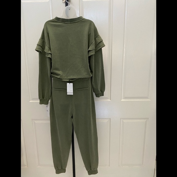 NEW wTag-7 For All MANKIND Green Top/Jogger Set M - Picture 4 of 4